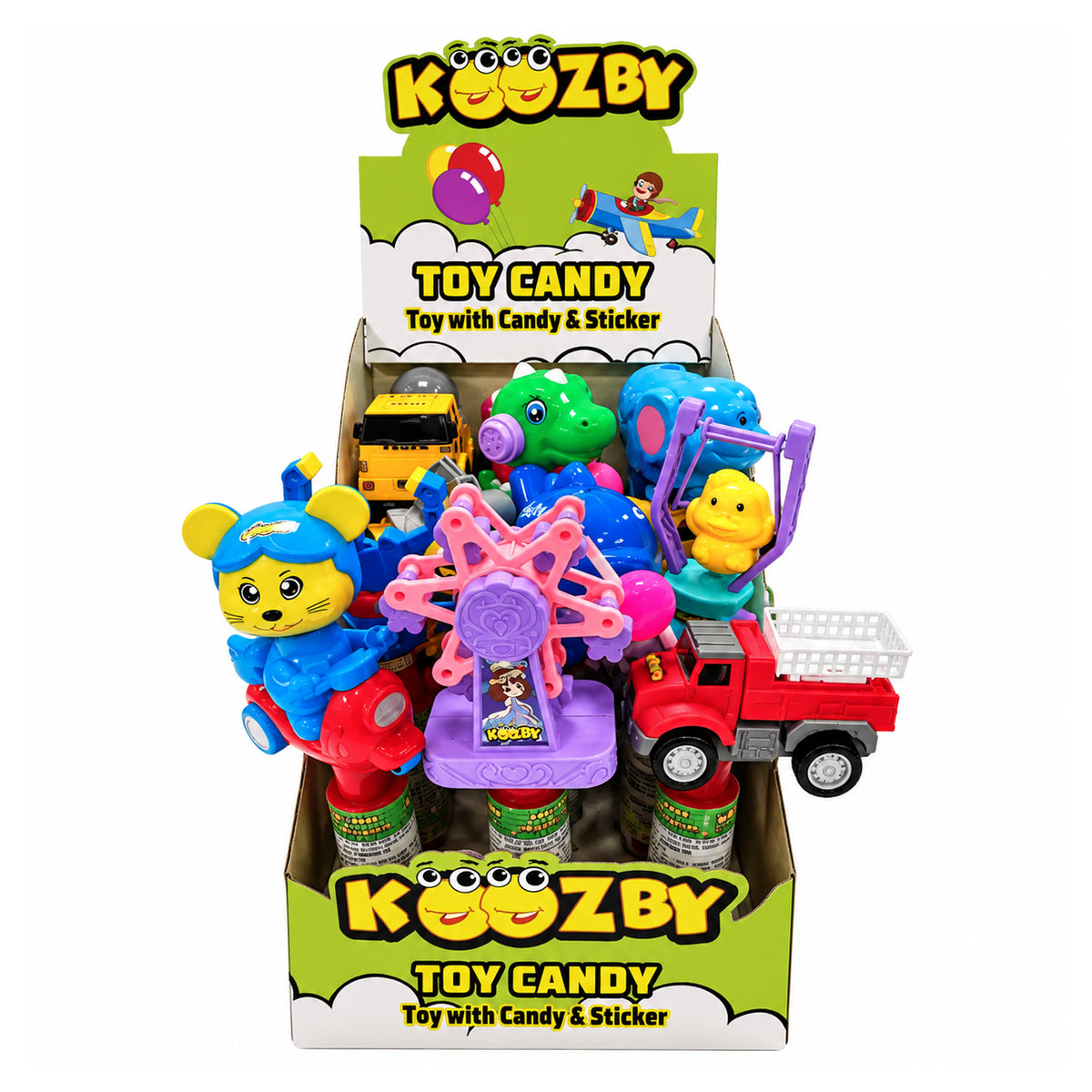 Koozby Big Toy with Candy and Sticker - 12ct