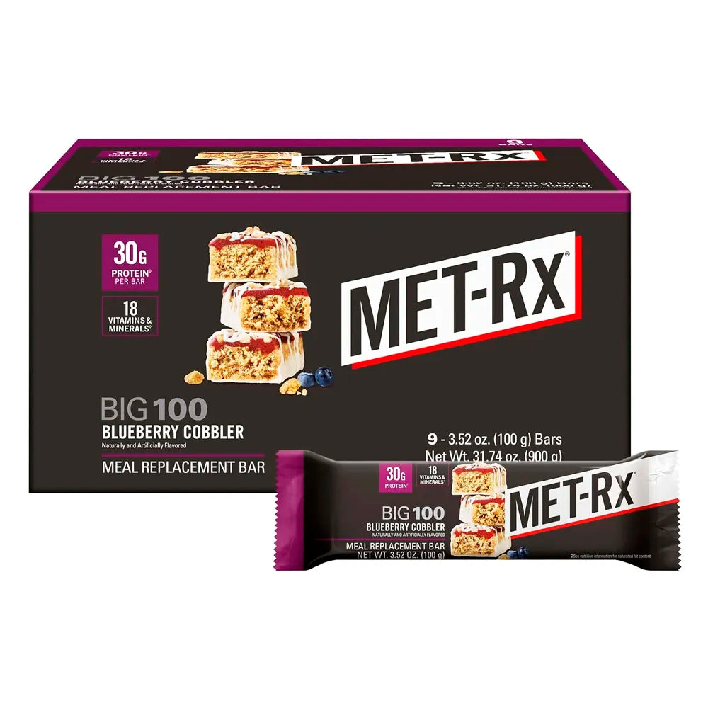 MET-Rx Big 100 Blueberry Cobbler 3.52oz - 9ct