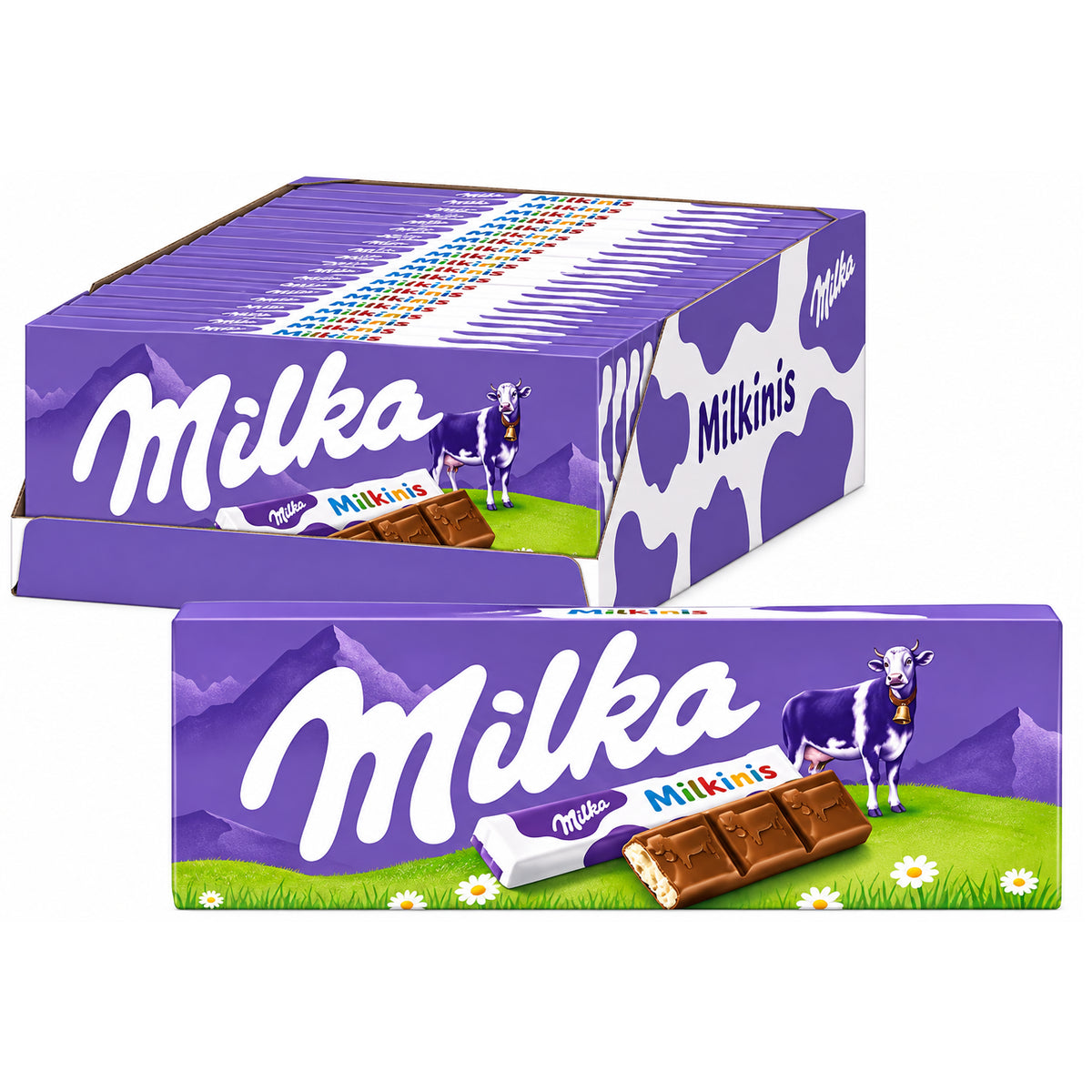 Milka Milkinis Chocolate Bar 87.5g - 20ct