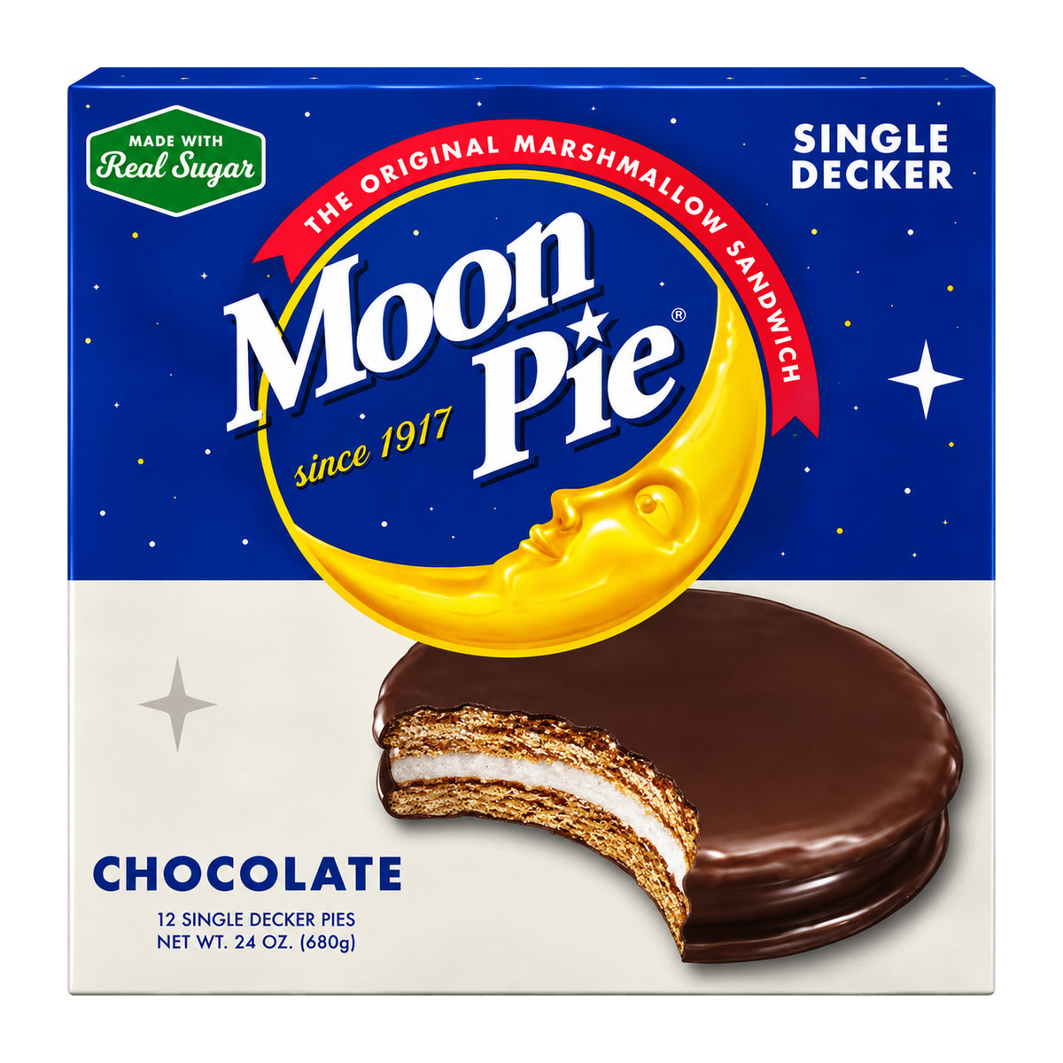 Moon Pie Chocolate Single Pies 24oz - 12ct