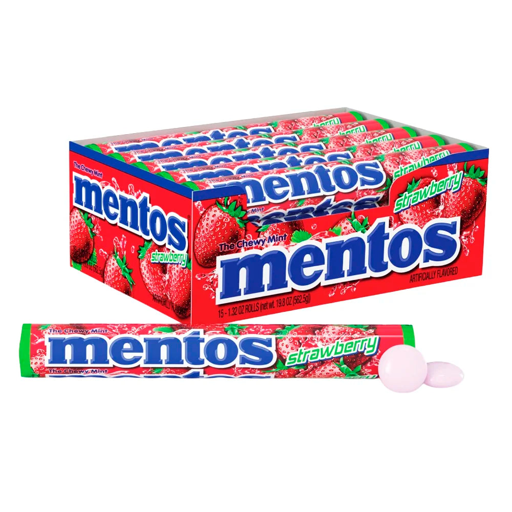 Mentos Strawberry 1.32oz - 15ct