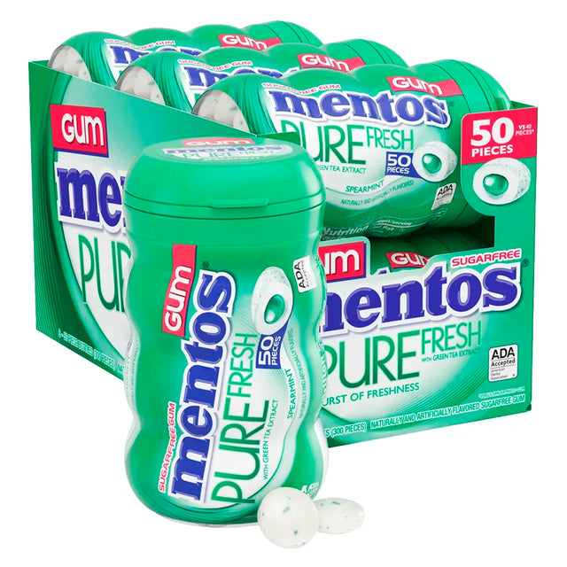 Mentos-Pure-Fresh-Spearmint-Gum-50pcs-6ct