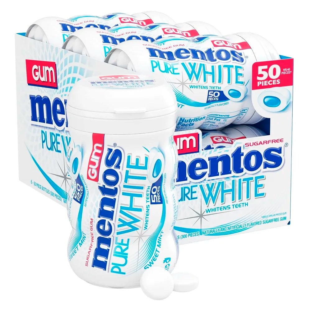 Mentos-Pure-White-Sweet-Mint-Gum-50pcs-6ct