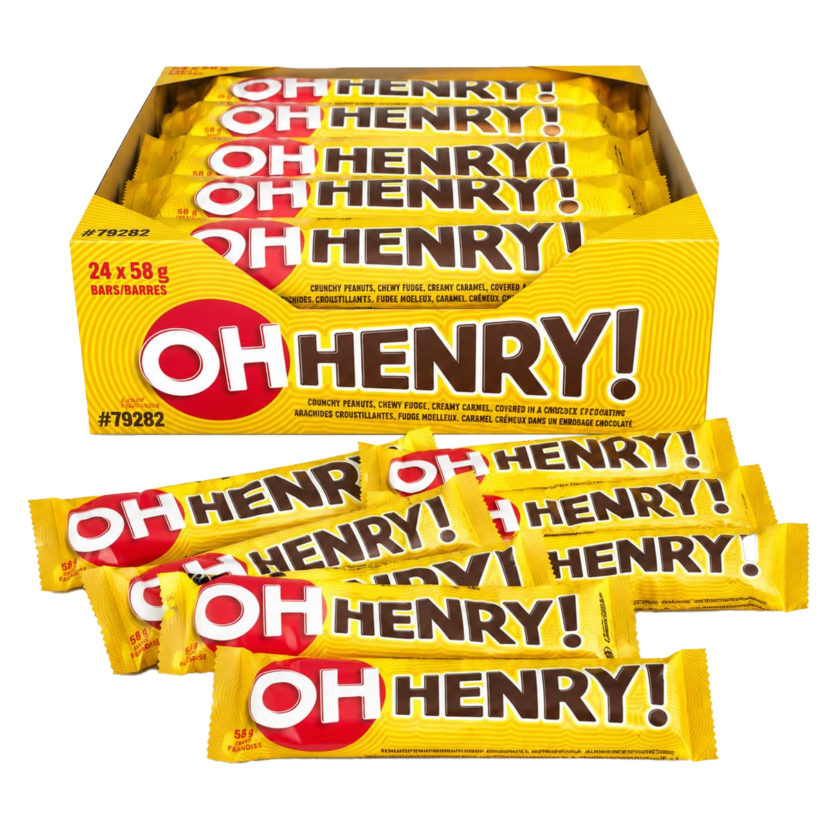 Oh Henry! Chocolate Candy Bars 58gm - 24ct