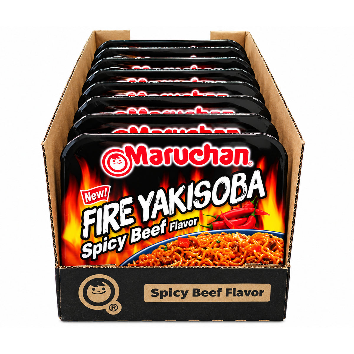 Maruchan Yakisoba Fire Spicy Beef Japanese Noodles - 8ct