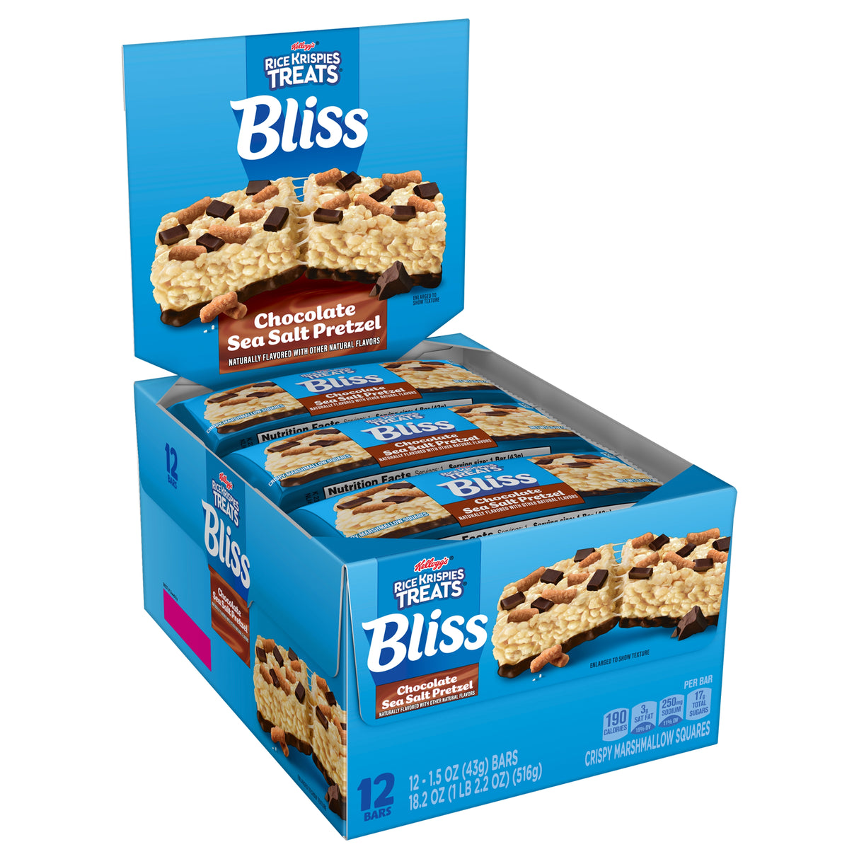 Kellogg's Rice Krispies Treats Bliss Chocolate Sea Salt Pretzel 1.5oz - 12ct