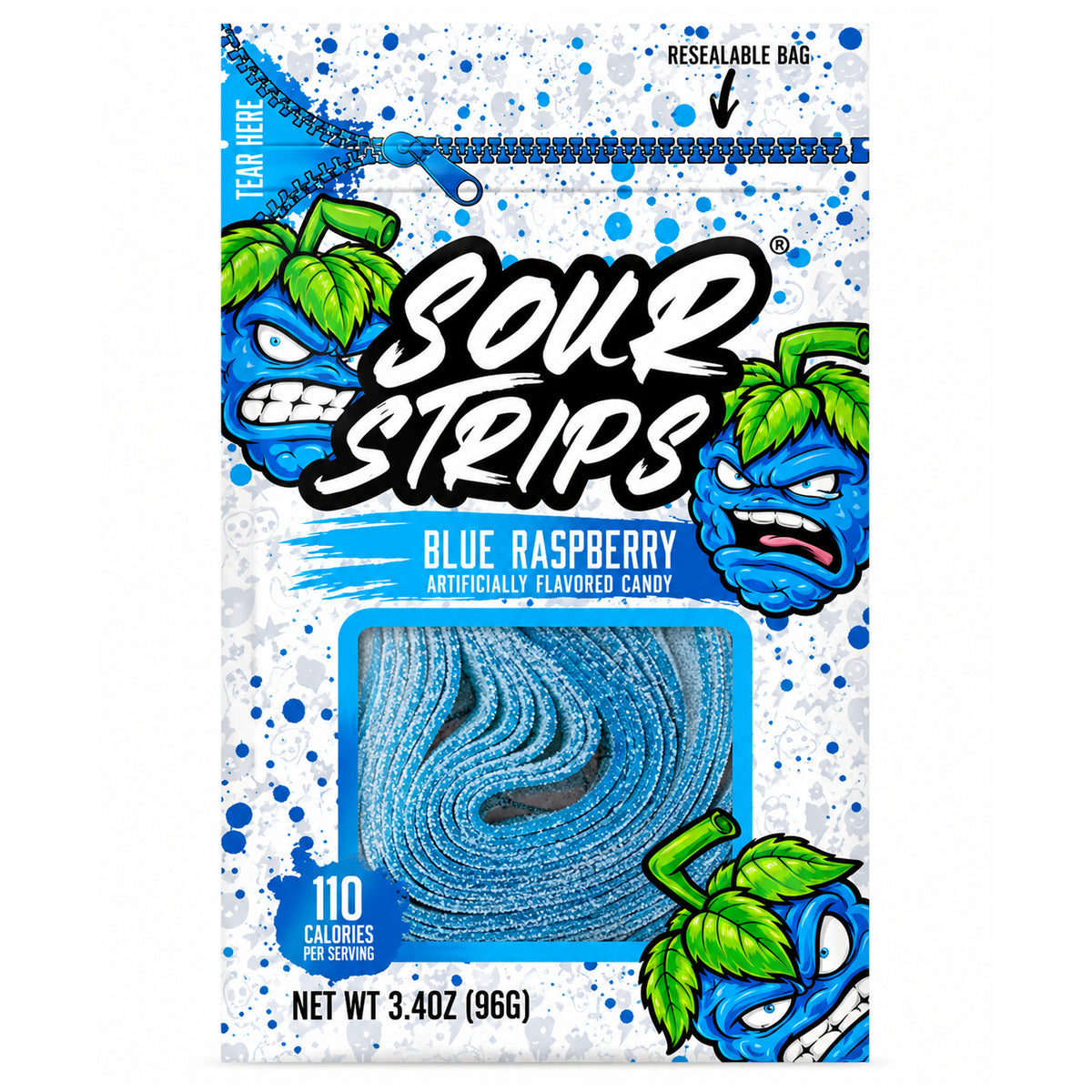 Sour Strips Blue Raspberry 3.4oz Peg