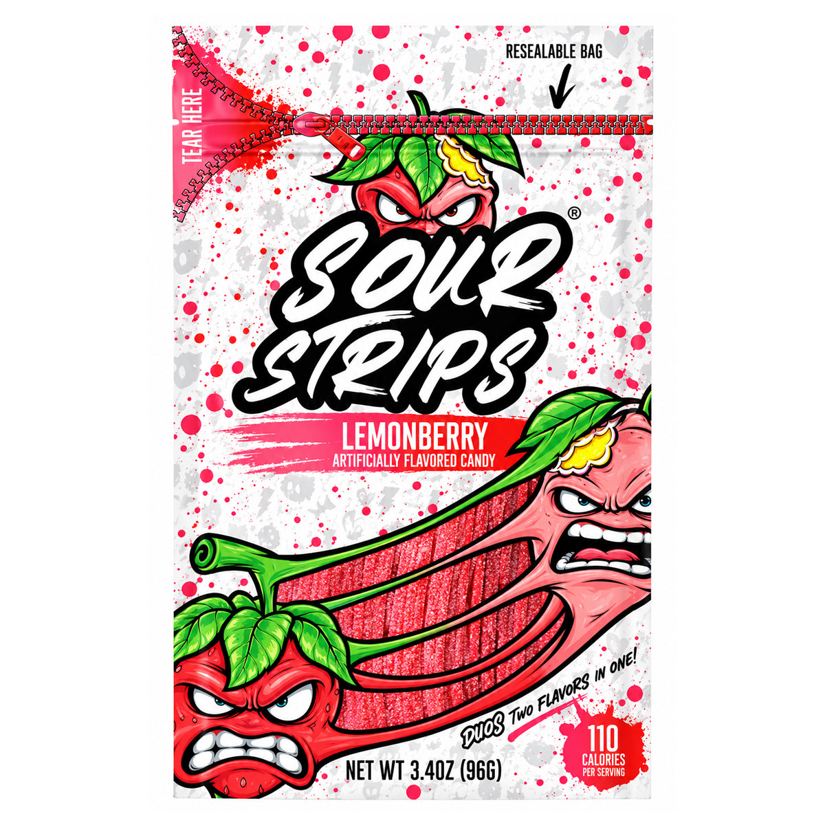 Sour Strips Lemon Berry 3.4oz Peg