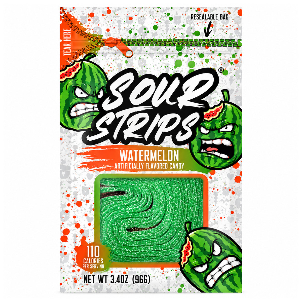 Sour Strips Watermelon 3.4oz Peg