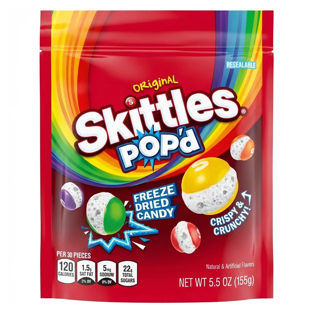 Skittles Pop'd Original Freeze Dried Pouch 5.5oz - Single