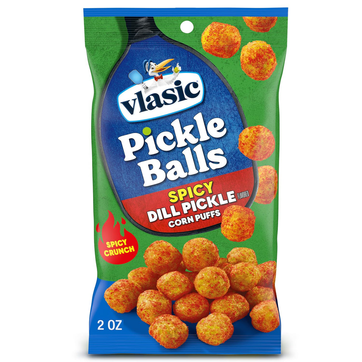 Vlasic Pickle Balls Spicy Dill Pickle Corn Puffs 2oz