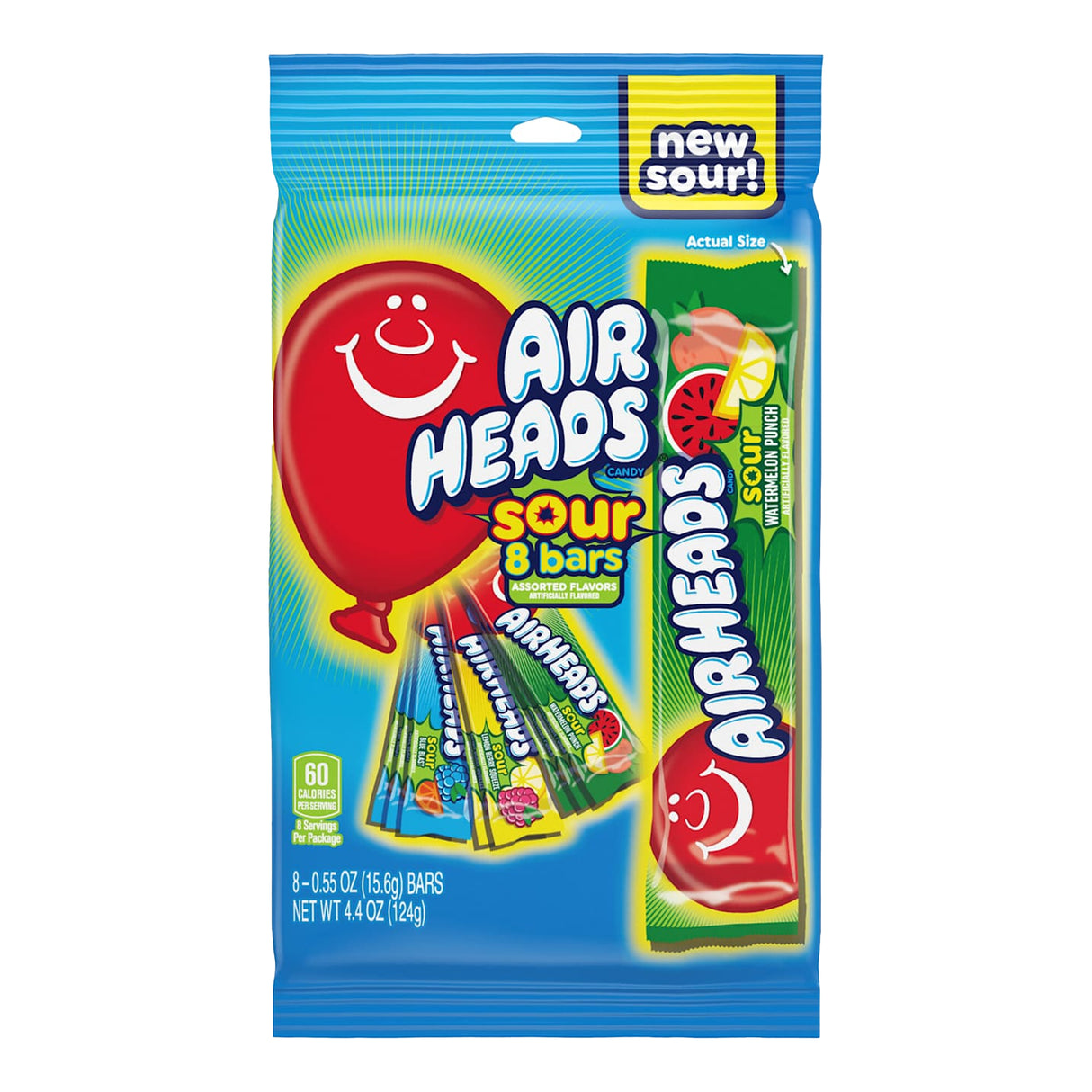 Airheads Sour 8 Bars 4.4oz - Peg