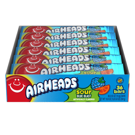Airheads Sour Blue Blast 0.55oz - 36ct
