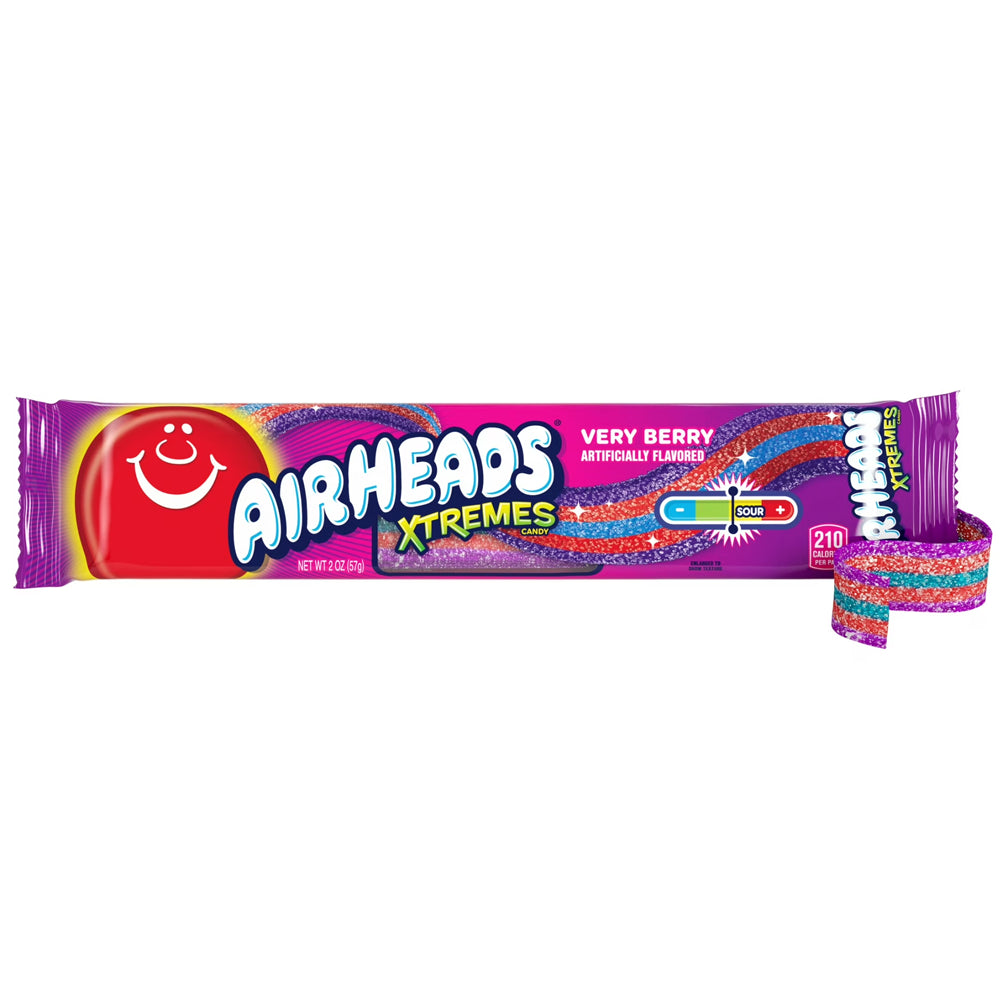 Airheads Xtremes Belt Sour Verry Berry Regular 2oz - 18ct