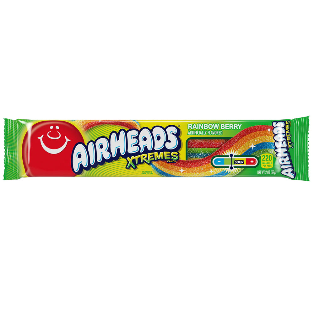 Airheads Xtremes Regular Sour Rainbow Berry 2oz - 18ct
