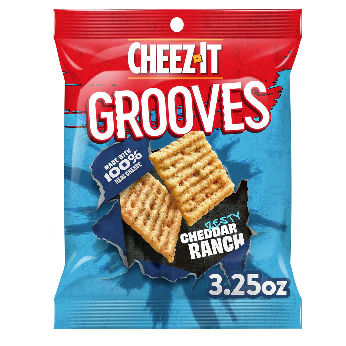 Cheez-It Grooves Cheddar Ranch 3.25oz Peg