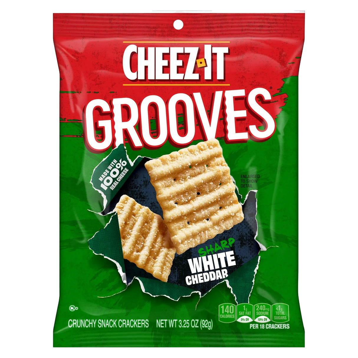 Cheez-It Grooves White Cheddar 3.25oz Peg