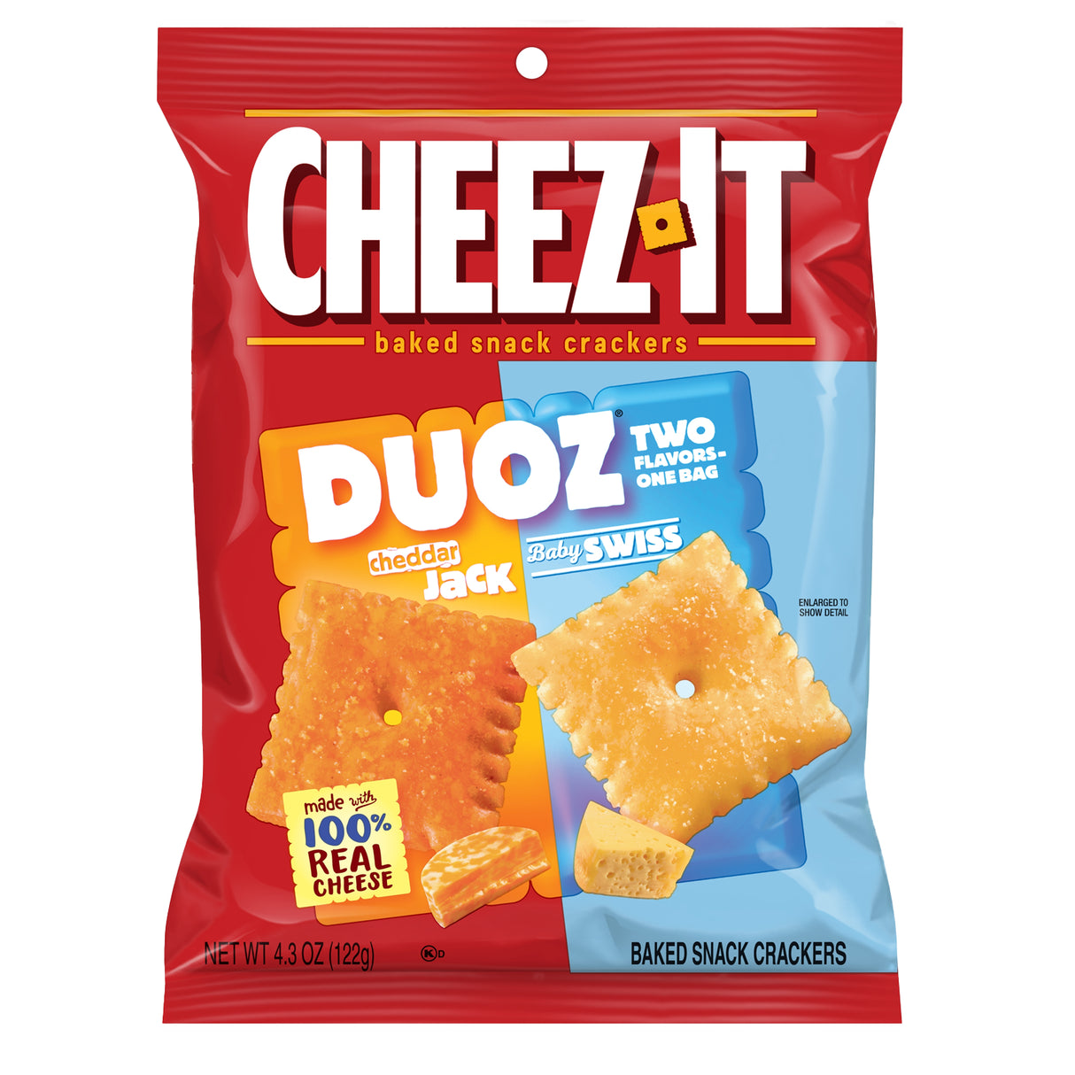 Cheez-It Duoz Cheddar Jack Baby Swiss 4.3oz Peg