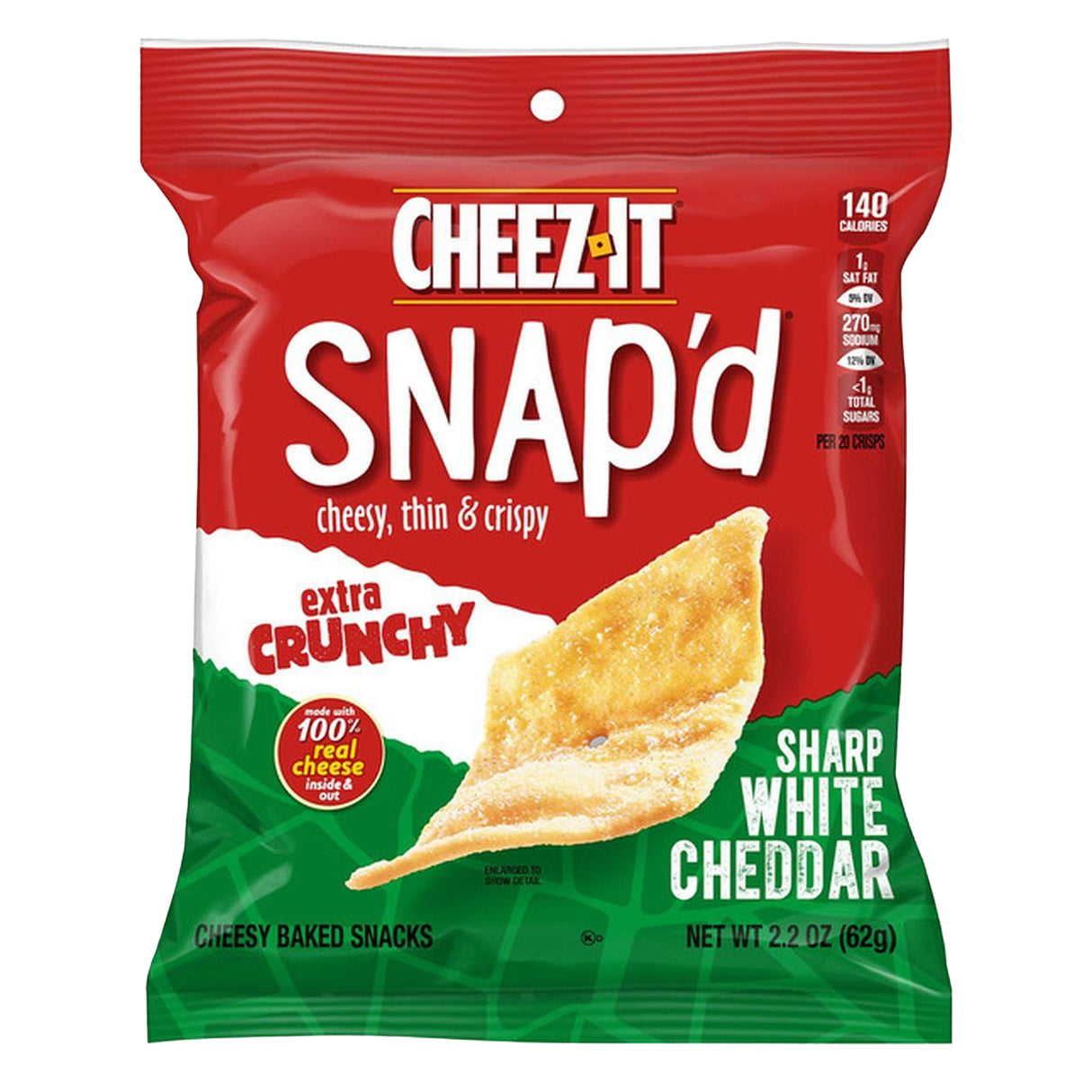 Cheez-It Snap'd Sharp White Cheddar 2.2oz Peg