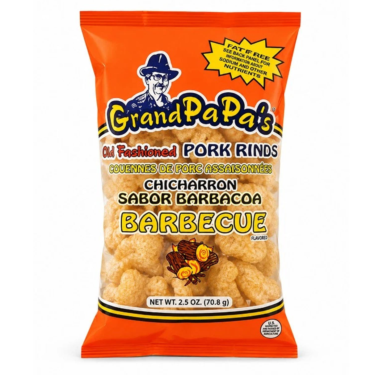 Grandpapa's Barbecue Pork Rinds 2oz Single