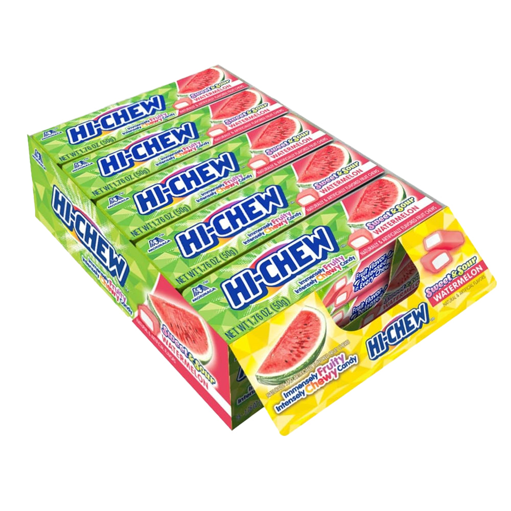 Hi-Chew Stick Sweet & Sour Watermelon Regular 1.76oz - 15ct
