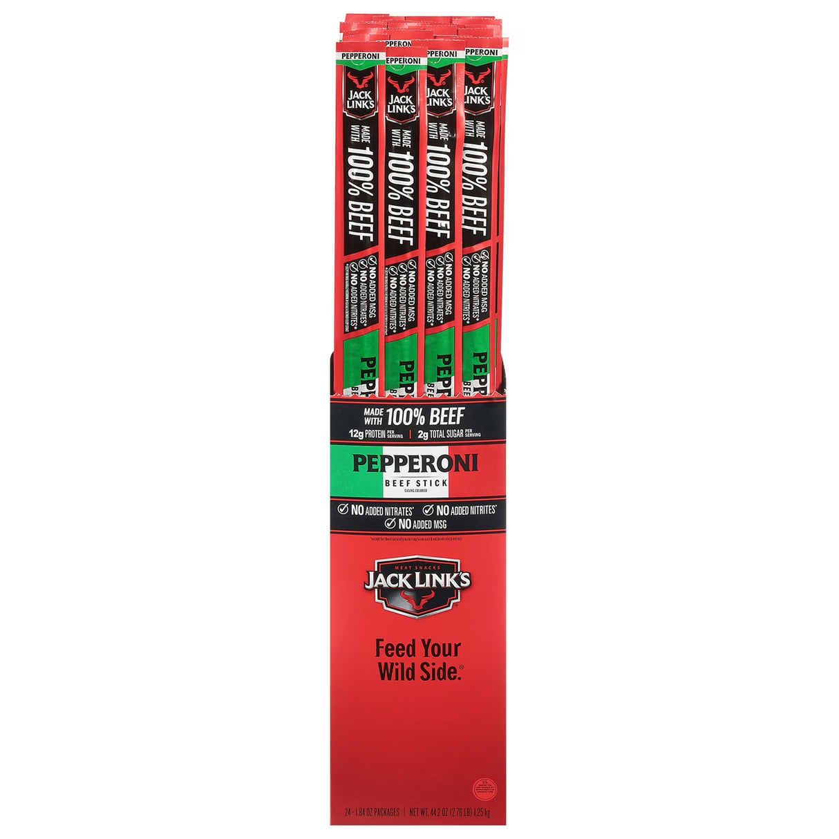 Jack Link's 100% Pepperoni Beef Stick 1.8oz - 24ct