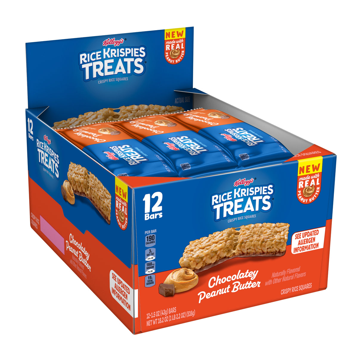 Kellogg's Rice Krispies Treats Chocolatey Peanut Butter 1.5oz - 12ct