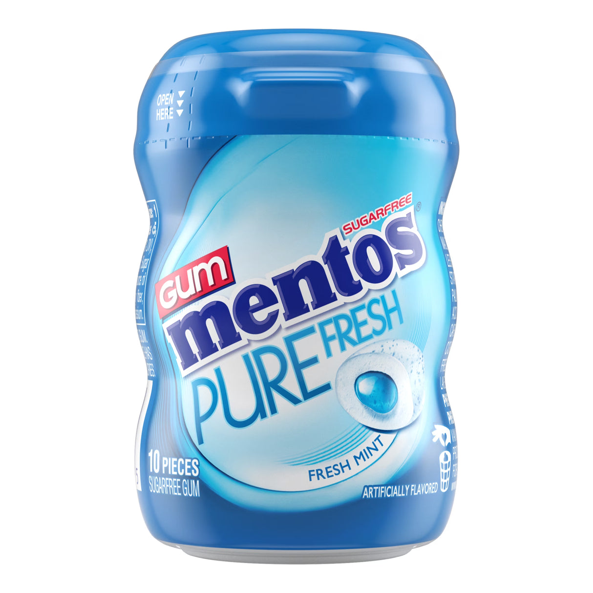 Mentos Fresh Mint Gum 10pcs - 10ct