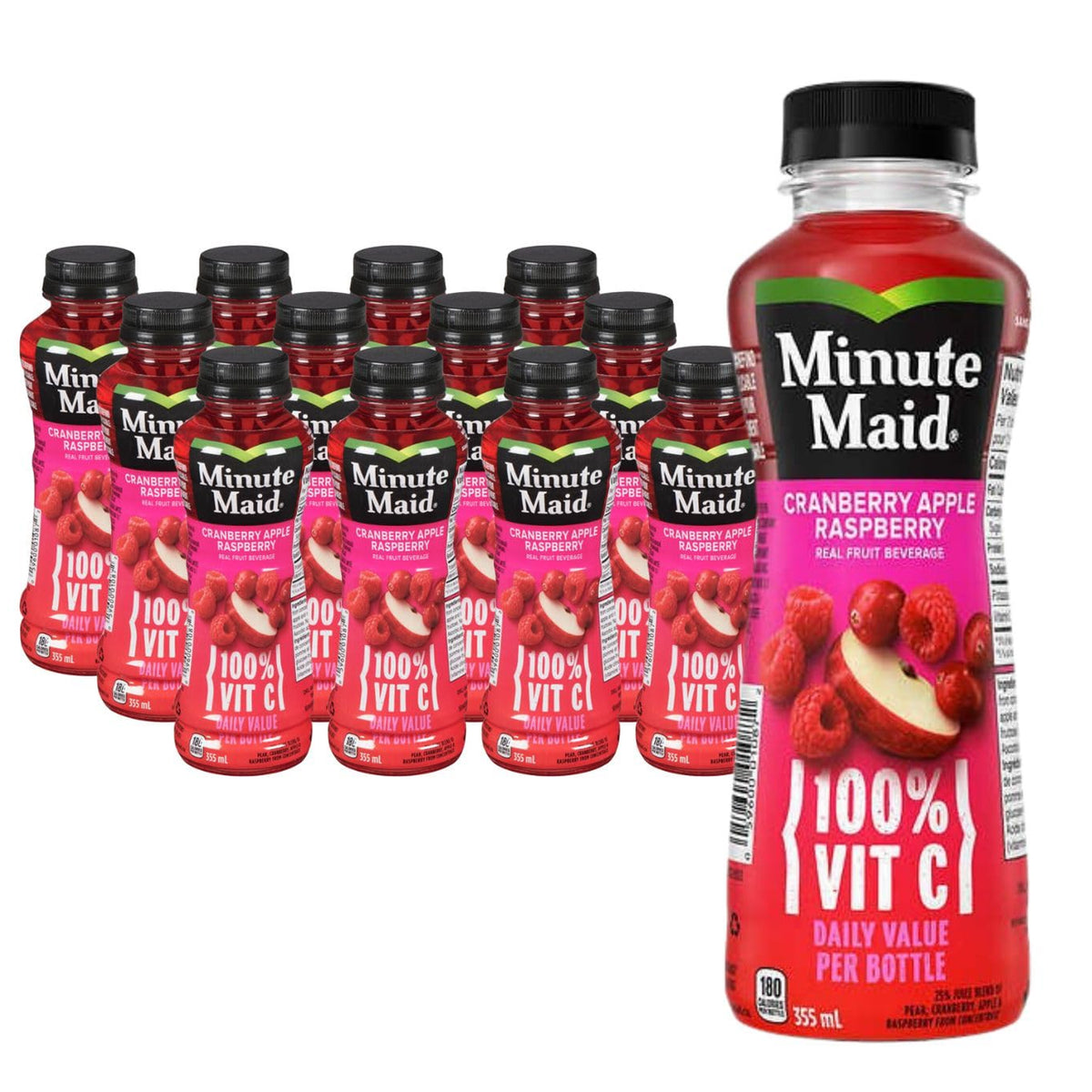 Minute Maid Cranberry Apple Raspberry Juice Drink 12oz - 24ct