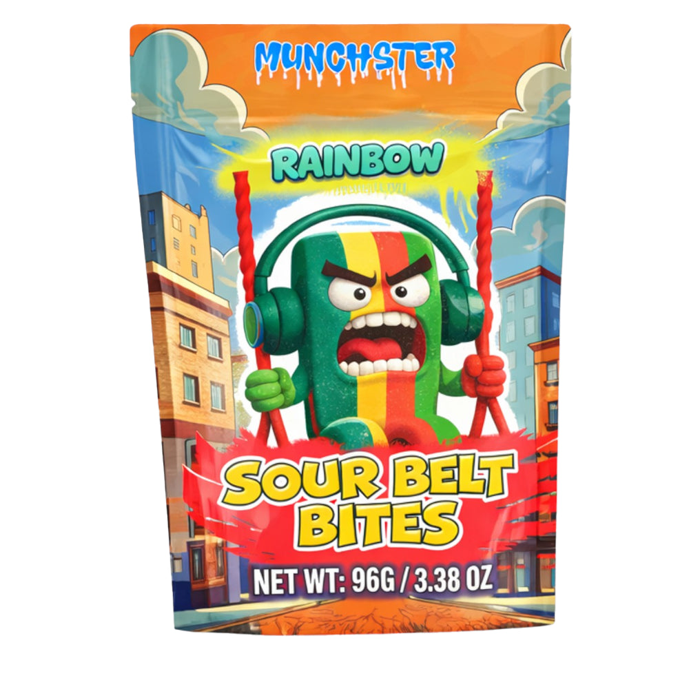 Munchster Rainbow Sour Belt Bites 3.38oz