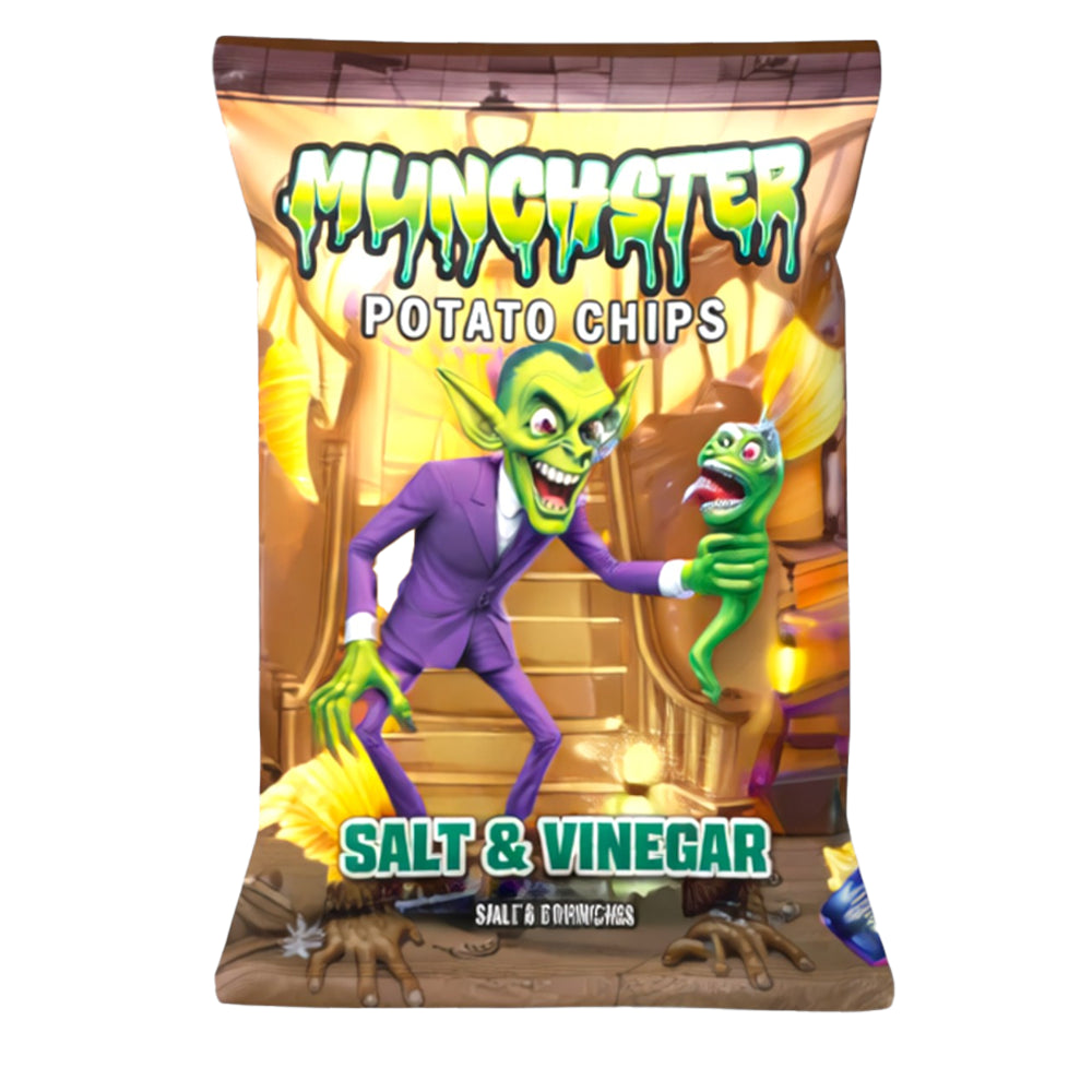 Munchster Salt & Vinegar Potato Chips 2.5oz snack bag