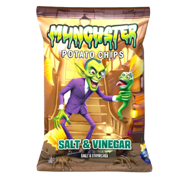 Munchster Salt & Vinegar Potato Chips 2.5oz snack bag