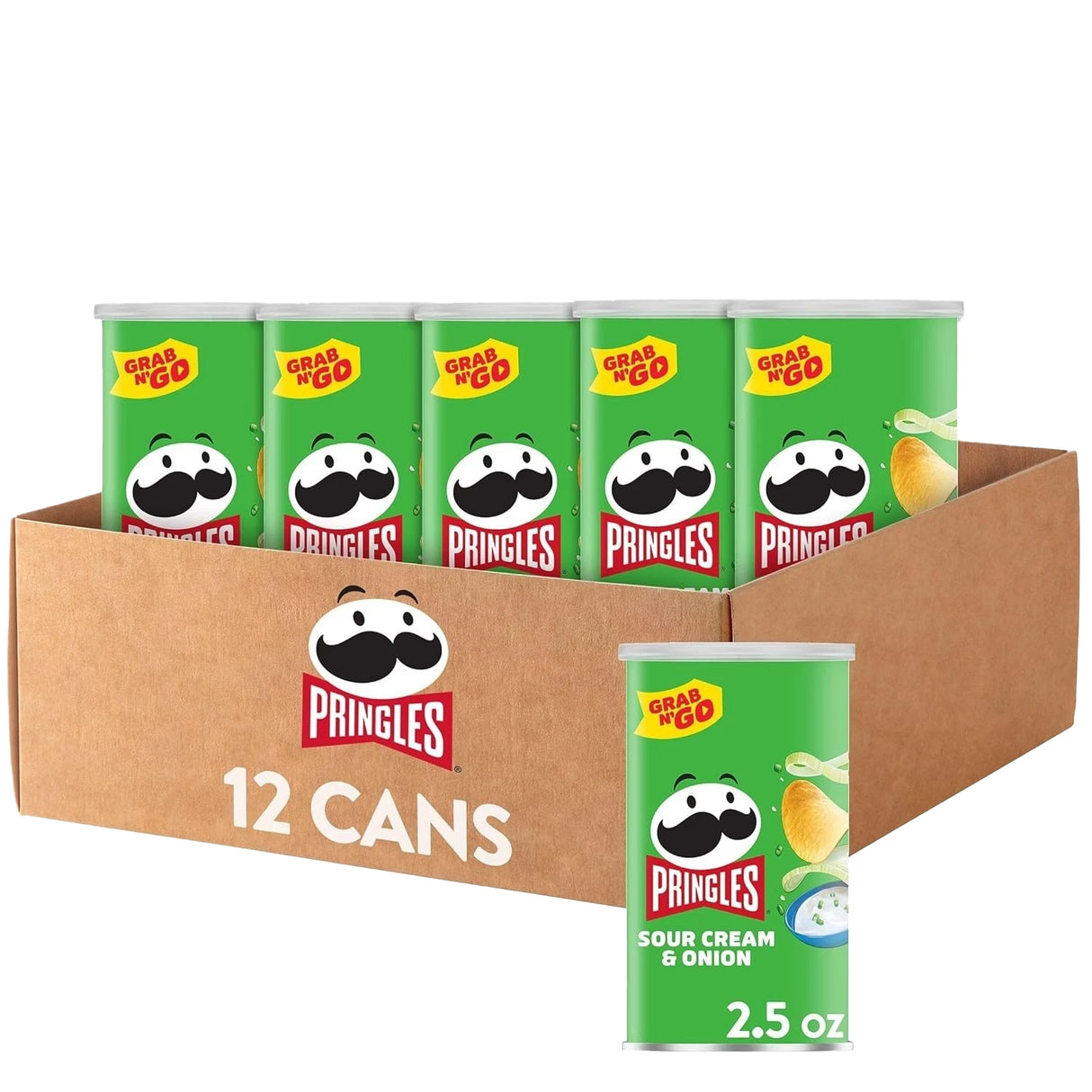 Pringles Sour Cream & Onion Med 2.5oz - 12ct